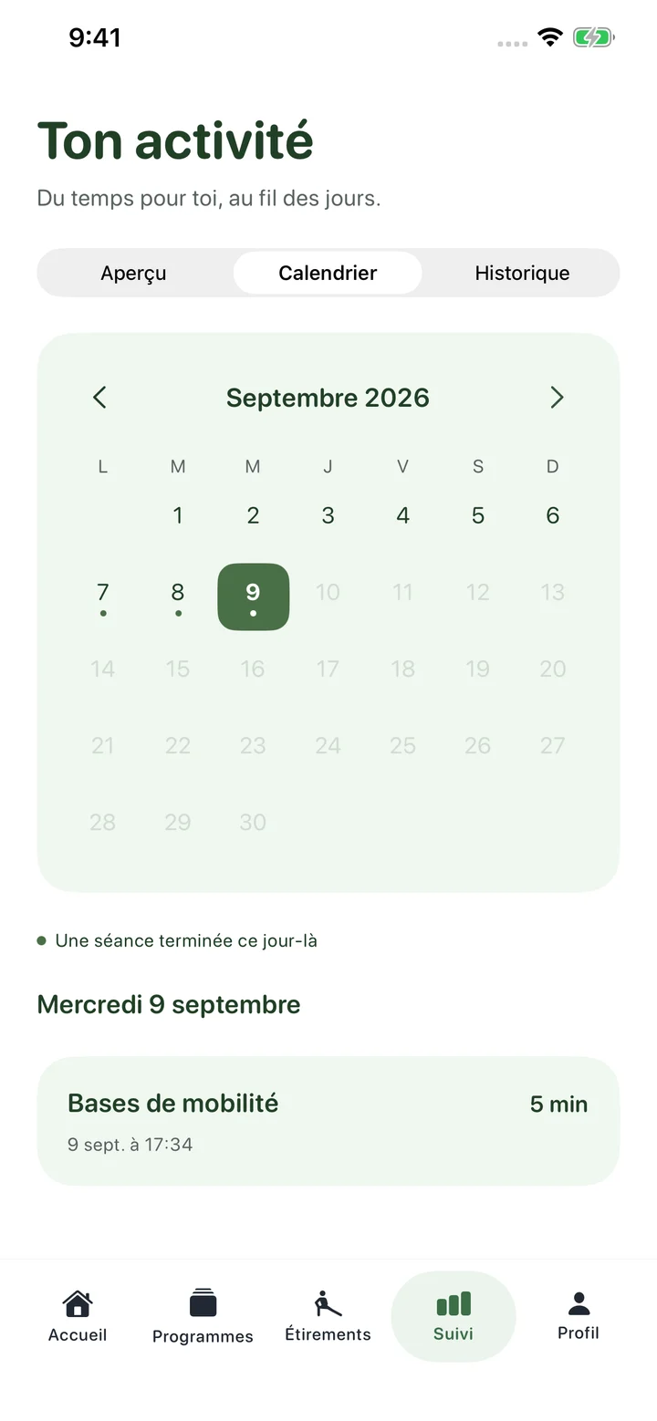 Le calendrier BeMoreFlex